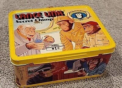 Vintage Lance Link Secret Chimp Metal Lunch Box EXCELLENT 